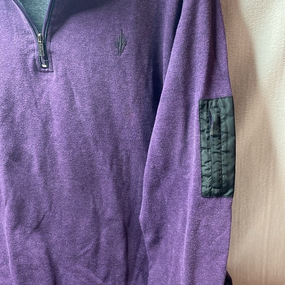 Bugatchi 1/4 zip purple pull over size extra large - Picture 5 of 6